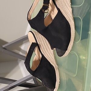 Suede wedges